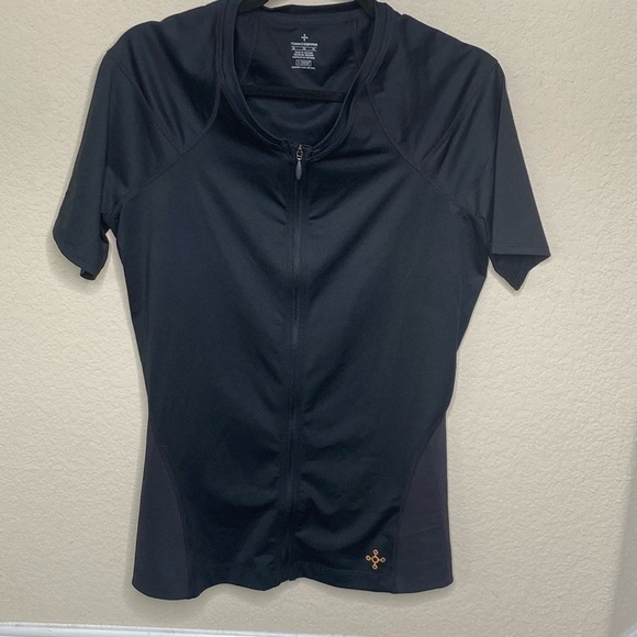 Tommie Copper Full Back Support Zipper Front Shirt | Men's Short Sleeve Size XL - Picture 2 of 9